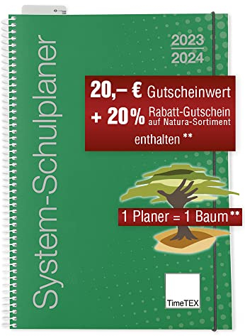 TimeTEX System-Schulplaner A5 Grün - Ringbuch - Schuljahr 2025-2026 - Lehrerkalender - Lehrertimer - 10740