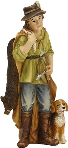 dekoprojekt Krippenfigur Jäger mit Hund und Beute