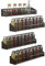 CLTYQ Spice Rack Wall Mount Herb Jar Holders for Kitchen Walls & Cupboard/Pantry/Cabinet Doors Free Standing Seasoning rack Hanging spice storage for Storage Bronze (4 Tier)