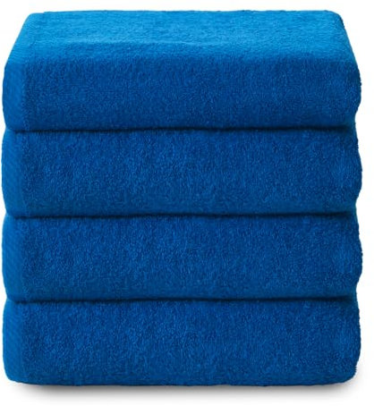 Top Towel - Plus - Badetücher - 4 Gesichts- oder Bidethandtücher - 30x50 cm - 100 % Baumwolle - Blau