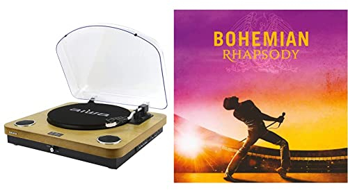 AIWA GBTUR-120WDMKII: Tocadiscos de Madera, Bluetooth, 3 velocidades, Radio FM, SD y USB + Bohemian Rhapsody [Vinilo]