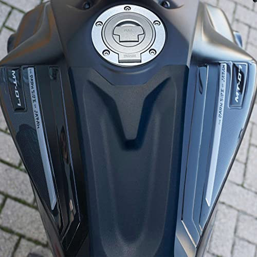 labelbike - 3D Aufkleber Motorrad Schutzbänder Oberer Tank kompatibel mit Yamaha Mt-07 2021-2022 - Grau