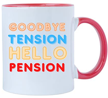 LimaLima Funny Retirement Gifts for Men & Women. You're Retired Mug. Doctors, Teachers, Nurse & Caretaker. Goodbye Tension Hello Pension