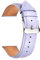 MUENShop Leather Watch Straps Quick Release Polished Deployment Buckle,18mm 20mm 22mm Black Brown Blue Green Classic Design Calf Leather Replacement Watch Band (20mm, Light purple)