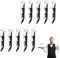 Sacacorchos Camarero Profesional Luxe，Abridor de Botellas de Sacacorchos de Vino,Acero Inoxidable, Abridor de Vino y Cerveza, 3 en 1 (negro/10 piezas)