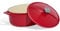 Made In Cookware - Cocotte ovale 7,1 L - Rouge - Fabriqué en France - Fonte émaillée - Rétention de chaleur et durabilité exceptionnelles - Batterie de cuisine professionnelle - Compatible induction