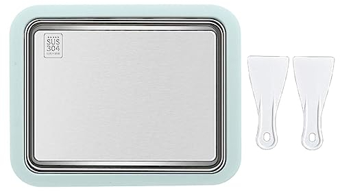 Rolled Ice Cream Maker | Small Manual Ice Cream Roller Plate | Rolled Ice Cream Machine, Ice Cream Roll Machine, Stainless Steel Ice Cream Roller Plate Zorq