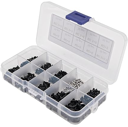 500 Stück NUZAMAS M2M2.5M3 Kleine Laptop-Schrauben Miniaturschrauben Elektronische Mini-Digital-Mechanische Schrauben mit Kunststoffbox für alle universellen Laptop-Computer-Desktops
