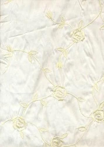 Dupioni Rose Stickerei Seide