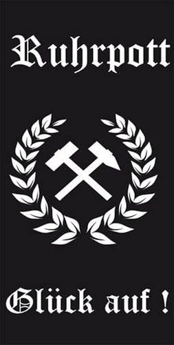 Generisch Strandtuch Ruhrpott Glück auf ! Badetuch Duschtuch 70x140 cm Strand NEU