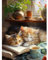 TOSTOG Diamond Painting für Erwachsene Anfänger,Katze und Buch 5D Diamant Painting Kits Bilder für Erwachsene,DIY Full Drill Diamant Malerei Set 30x40cm für Wanddekor