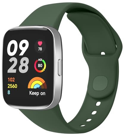 Cinturino per Xiaomi Redmi Watch 3 Active, Cinturini Silicone Morbido Braccialetto per Redmi Watch Active 3