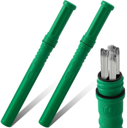 Tandefio 2 Pcs Welding Rod Storage 40 Inch Tig Rod Storage Canisters Welding Electrode Holder Airproof Waterproof Welding Rod Container (Green)
