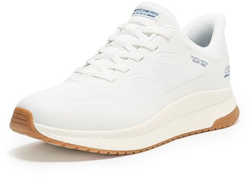 Skechers Zapatillas sin Cordones Bob Squad Chaos 4 para Hombre, Blanco, 44 EU
