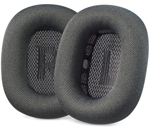 AHG Accessory House Global Cuscinetti auricolari di ricambio per airpods max compatibili con cuffie Apple AirPods Max (grigio siderale). Rete foderata in silicone/schiuma ad alta densità/magnete forte