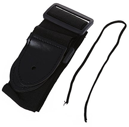 Qusedwey Adjustable Guitar Strap Band Acoustic Electric 132 x 6cm Black