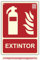 LEIASA | Señal Extintor Homologada - 21x30 cm - Clase B D≤10m - PVC Luminiscente - Señal Certificada en Sostenibilidad - Cartel Fotoluminiscente Extintor - Cartel Extintor Homologado