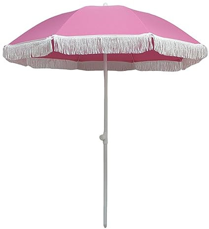 CFLNHMSY Tiltable garden parasol, Beach parasol with tassel, Patio balcony decorative umbrella, romantic leisure umbrella without base(1.8m/71in)