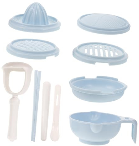 SUPVOX Food Supplement Grinding Bowl Puree Maker for Fruits Vegetables Manual Boy Girl Food Masher Bowl Suction Base for Weaning