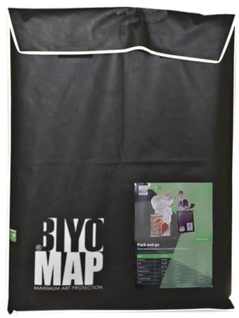 Biyomap Malerei Transporthülle – Nachhaltiger Kunstschutz – Für Transport & Lagerung – Wiederverwendbar, Wasserabweisend, Atmungsaktive Funktion, Umweltfreundlich, Polypropylen, Lila, 110x130 cm