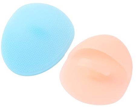 Ipetboom 2 Pezzi Spazzola Per Il Viso Schiuma Detergente Per Il Viso Rimozione Delicata Scrub Detergente Massaggiatore Detergente Spazzola Per Il Viso Tampone Detergente In Silicone