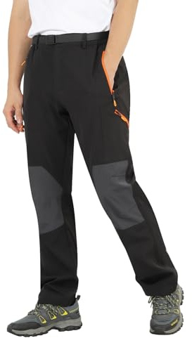 HomKuch Pantalones de Senderismo para Hombres al Aire Libre Caminando Pantalones Respirables a Prueba de Viento