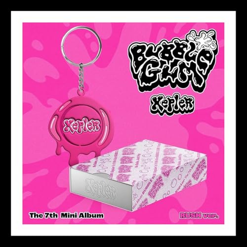 KEP1ER [BUBBLE GUM] 7th Mini Album RUSH Ver. / NFC KeyRing+Photo Book+2 Card+2Sticker K-POP
