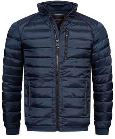 Geographical Norway Herren Herbst Winter Jacke Übergangsjacke Steppjacke Leicht Outdoor
