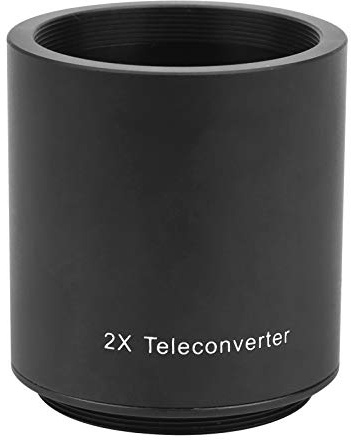 Tomantery 2X Konverterobjektiv-Telekonverter für M42-Mm-Bajonettanschluss 650-1300 Mm, Leichtes, Langlebiges Kamerazubehör für Fernaufnahmen, Aluminiumlegierung + Optisches Glas, Schwarz