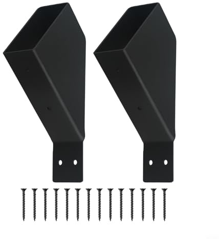 Pergola Brackets 45 Degree Heavy Duty Iron Connectors for 2x4 Posts Compatible with Outdoor Builds Including Terraces and Garages (2pcs )