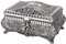 Feyarl Schmuckkästen Antik Schmuckkasten Metall Floral Gravur Rechteck Aufbewahrung Box mit Unterteilung Silber Zinklegierung Muttertags Geschenk(Large)