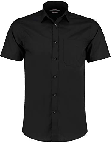 Kustom Kit Men's Poplin Shirt Business, Black (Black Kk-blk-), 54 (Size: 23-7XL)