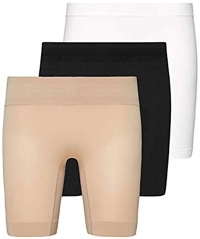 Jockey Skimmies Slipshort 3er-Pack – Nahtlose Radlerhose für Frauen - mit langem Bein, Anti-Reibungs-Hose aus Mikrofaserstoff, Shorts mit hohem Bund, 3er Set, in Mehrfarbig