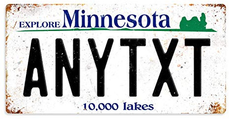Personalised American Number Plates - Custom Minnesota – Sticky Pads | Printed Metal Wall Sign Plaque Printed Metal Wall Sign Plaque Show Plate