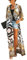 Bsubseach Women Zebra Print Short Sleeve Chiffon Bikini Cover Up Swimwear Kimono Cardigan Long Blouses