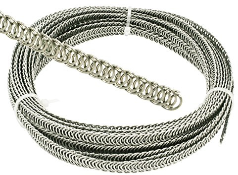 Eloja® Set 3 m Spiralfedern und 30 Endkappen Korsettstäbe Korsett Stäbe, 12 mm