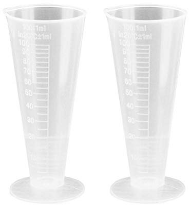 2pcs Cucina Laboratorio di Plastica di Misura Misurino Cup 100ml