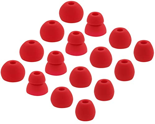 ALXCD Embouts de rechange pour casque Powerbeats Pro, 8 paires S/M/L/D, 4 tailles, embouts en silicone souple, adaptés pour Powerbeats Pro (rouge)