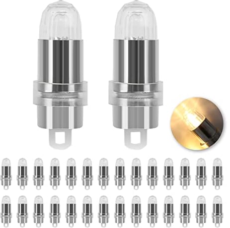 Encham 30 Stück BallonLichter Mini LED Warmweiß für Papierlaterne Luftballons Batteriebetrieben Halloween kürbis licht Geburtstag Party Hochzeiten deko Weihnachten