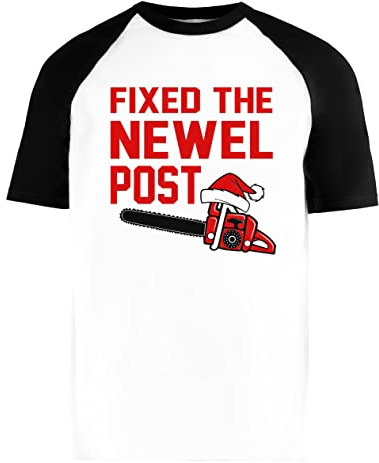 Weihnachten - Fest Das Spindel Post Unisex Weiß Baseball T-Shirt Herren Damen Kurze Ärmel Short Sleeves M