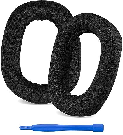 Replacement Ear Pads for Logitech G435 Bluetooth Wireless Gaming Headphones Ear Cushions, Headset Earpads (Mesh Fabric/Black)