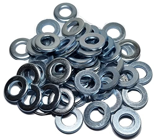 Rondelle M12 DIN125 a forma di A, piatte, zincate, dischi per carrozzeria, in acciaio zincato, 50 pezzi (M12, 50)