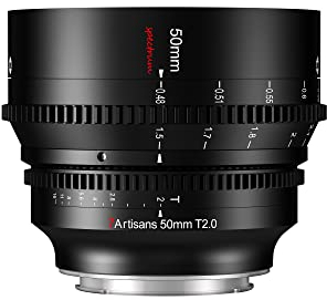 7artisans 50 mm T2.0 große Blende, Vollformat-Objektiv, L-Mount, manueller Fokus, geringe Verzerrung, spiegellose Kameras, kompatibel mit Sigma FP, Panasonic S1 S1H S5, Leica SL SL2, Schwarz