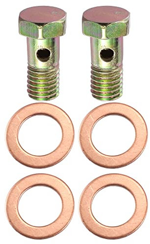X AUTOHAUX 2 Set Banjo Bolt Brake Fitting Adapter M10x1.5 Thread Banjo Bolt