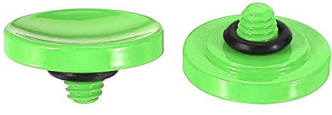 PATIKIL 2 Stück Kamera Auslöserknopf 11mm Grün M3x0,5 Gewinde | Metall Auslöseknopf Reine Kupfer Kamera Auslöser Konkav Kompatibel mit DSLR/SLR Kamera