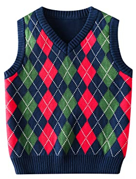 KID1234 Boys Jumper Kids Knit Vest Cotton Knitwear Sleeveless Sweater Pullover 4-14 Years Kids Clothes