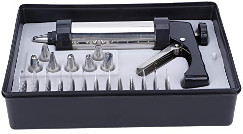 Siringa Per Dolci,Pressa per Biscotti, Set di Siringhe per Decorare Dessert in Acciaio Inossidabile, Dispenser per Glassa Iniettore per Riempire Cupcake