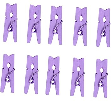 Cabilock 100pièces Clips Bois Miniatures Colorés Pince à Linge Utilitaire pour Photos Bricolage Décoration Résistants Et Légers