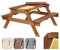 Modo24 Picknicktisch Mit Bank Kindersitzgarnitur Kindertisch Gartentisch Holz Set SPD mit Sandkaste Matschküche Farben (HxBxT: 52x100x80 cm) (Braun)