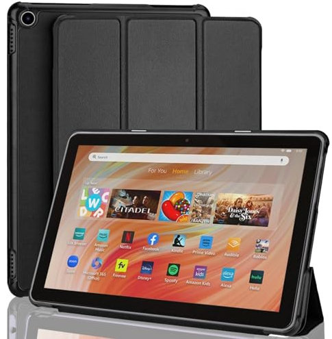 Oqddqo - Funda para Tablet Fire HD 10 (versión 2023, 13ª generación), Funda para Kindle 10 Plus, Carcasa rígida de Soporte Pesado, Funda Protectora Inteligente para Fire 10 de 13ª generación,